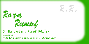 roza rumpf business card